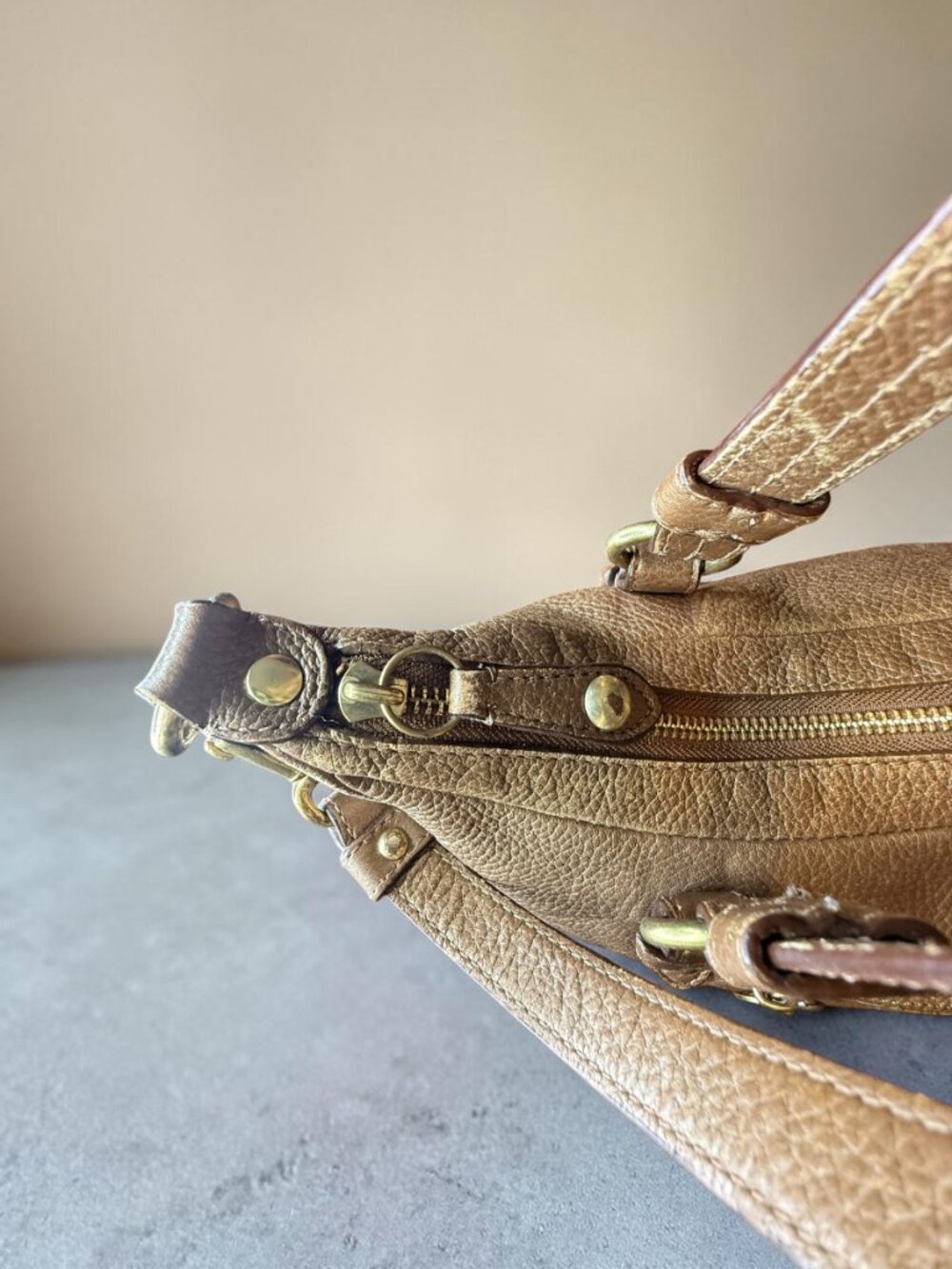 Coach Alexandra Convertible Tote – Metallic Bronze Pebble Leather (2011) - Picture 9 of 15